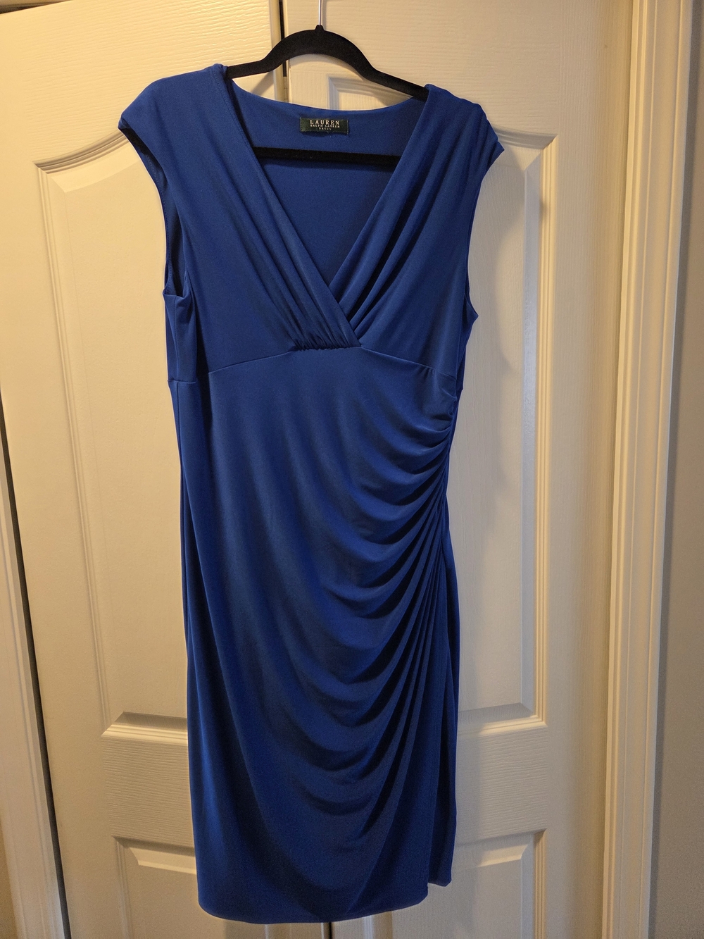 Lauren Ralph Lauren Cobalt Blue Draped Dress